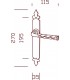 Ensemble/Plaque NANTUA cylindre Alu/Acier NOIR 195 mm