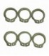 6 circlips ou anneaux à montage axial D.14mm, acier noir