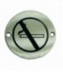 Plaque de porte picto "Ne pas fumer" inox brossé
