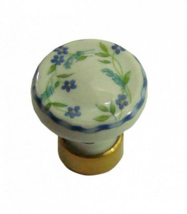 Bouton de meuble BRINDILLE en porcelaine D.30mm