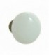 Bouton simple ROND D.50 mm pour porte intérieure porcelaine de LIMOGES blanc sur rouillé ciré