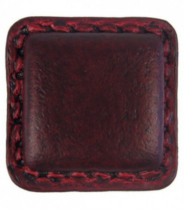 Bouton de meuble Carré en cuir Marron 25 x 25